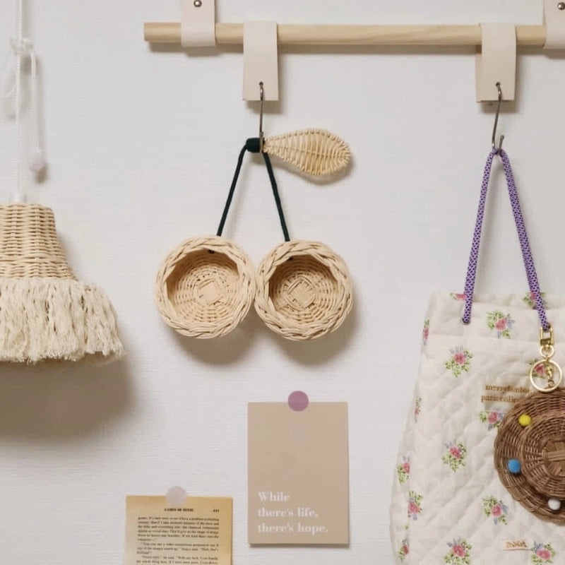 Cherry Blossom Rattan Wall Hanging | Home Decor Wall Art