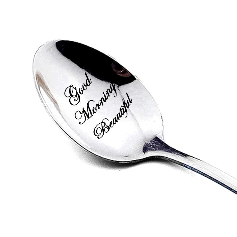 Romantic Stainless Steel Long Handle Spoon for Wedding and Valentine's Day Gifts|Kitchen & Dining