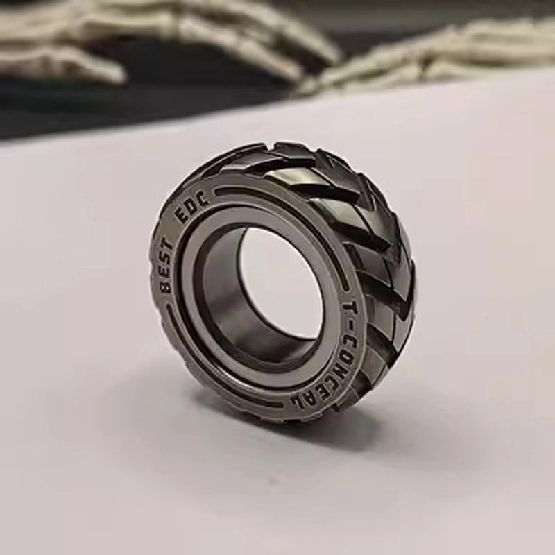 Stainless Steel Pop Coin Fidget Toy | EDC Desk Spinner Ring | Fingertip Gyro Decompression Artifact | Stress Relief Gadget|Fidget Toys
