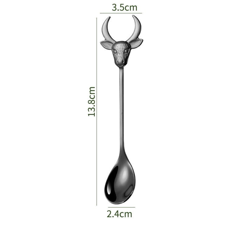 Cute Animal Design 304 Stainless Steel Spoon Single Piece|Kitchen Utensils