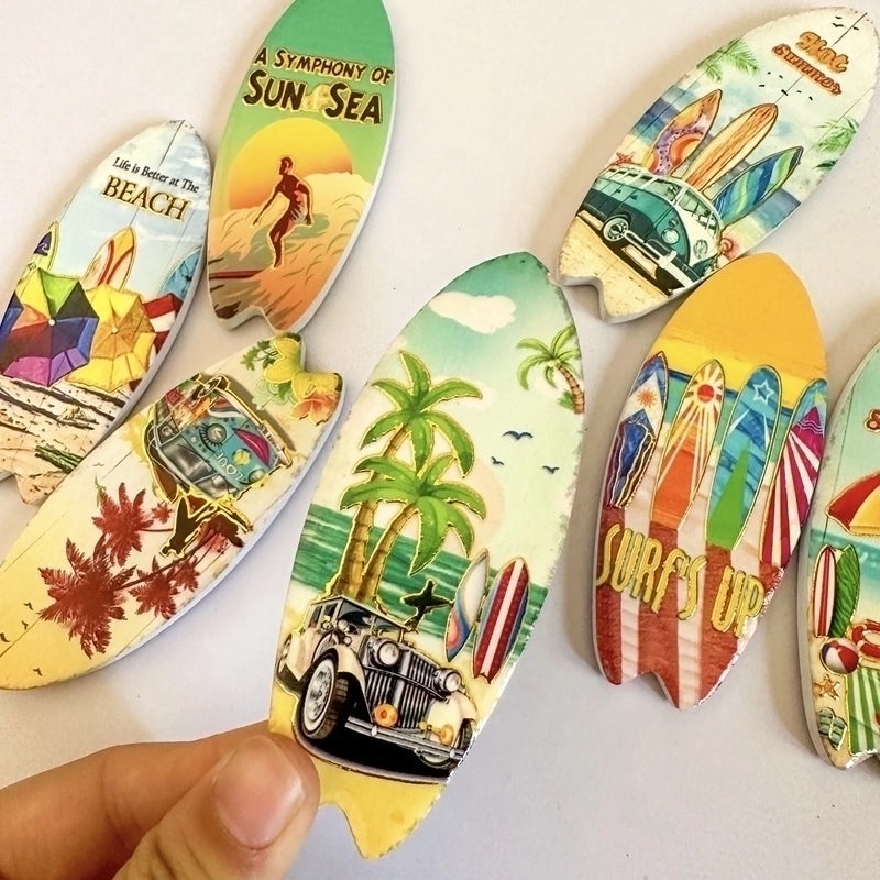 Hawaiian Tropical Art Resin Fridge Magnet | Home Decor & Kitchen Accessories