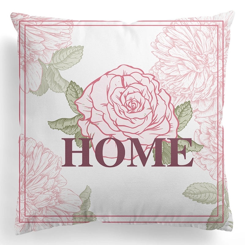 European Retro Floral Pillowcase with Geometric Plaid Design|Home Decor Cushions