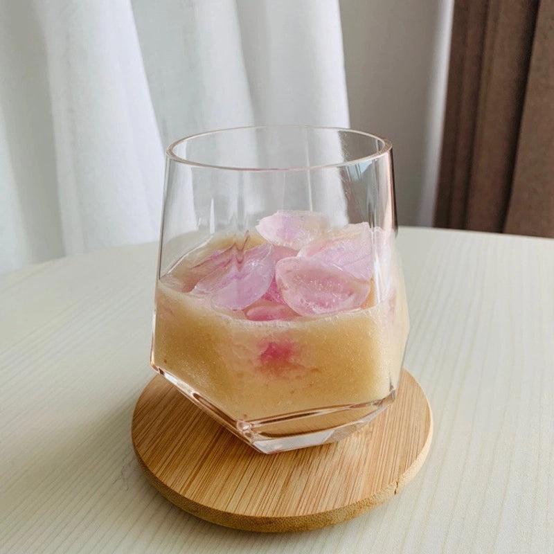 Creative Transparent Glass Cup for Juice Coffee Cold Drinks Simple Household Drinkware|Drinkware & Glassware