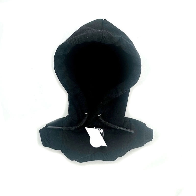 Rab Cloth Labubuu 17cm Handmade Cotton Doll with Fashion Logo Hoodie Black | Fashion Accessories