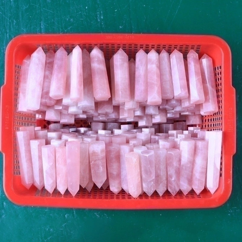 Natural Pink Hexagonal Crystal Column - Single Piece | Jewelry & Gemstones