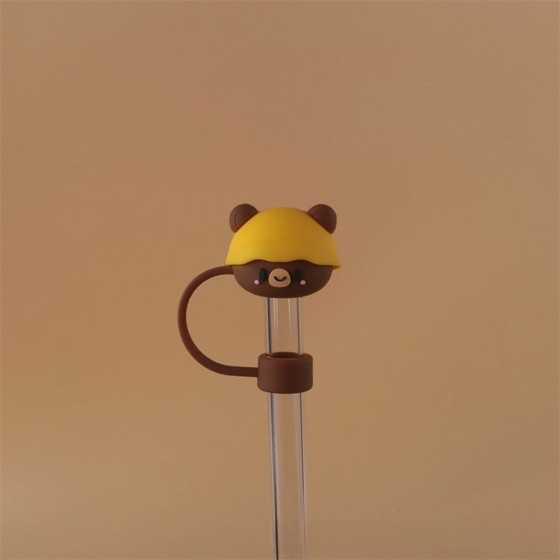 10mm Glass Straw Dust Cover Stainless Steel Cap for Large Diameter Straws Milk Tea Accessories|Drinkware Accessories