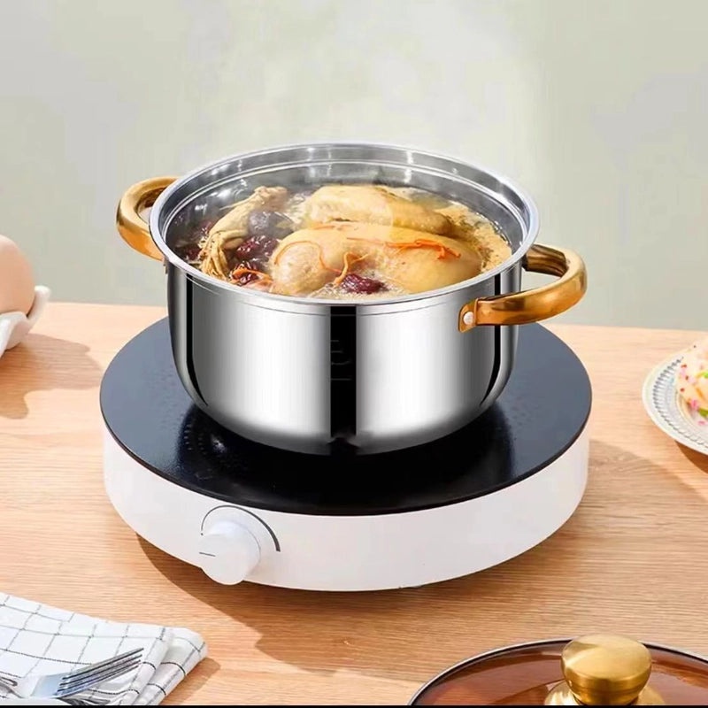 Chinoiserie Style Solid Color Stainless Steel 400 Series Cookware Single Piece | Cookware & Kitchen Tools