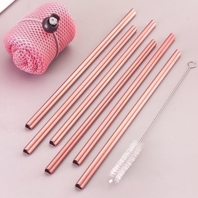Stylish Solid Color Stainless Steel Drinking Straw|Kitchen & Dining Accessories