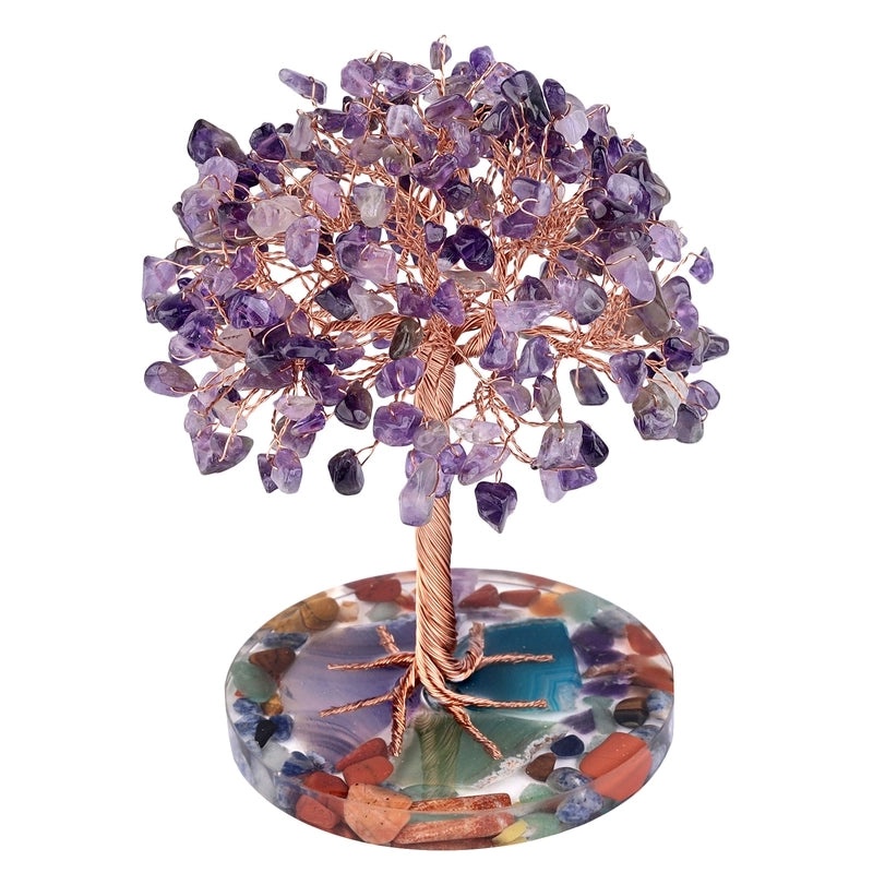 Elegant Minimalist Tree Resin Crystal Agate Decor | Home Decor & Accessories