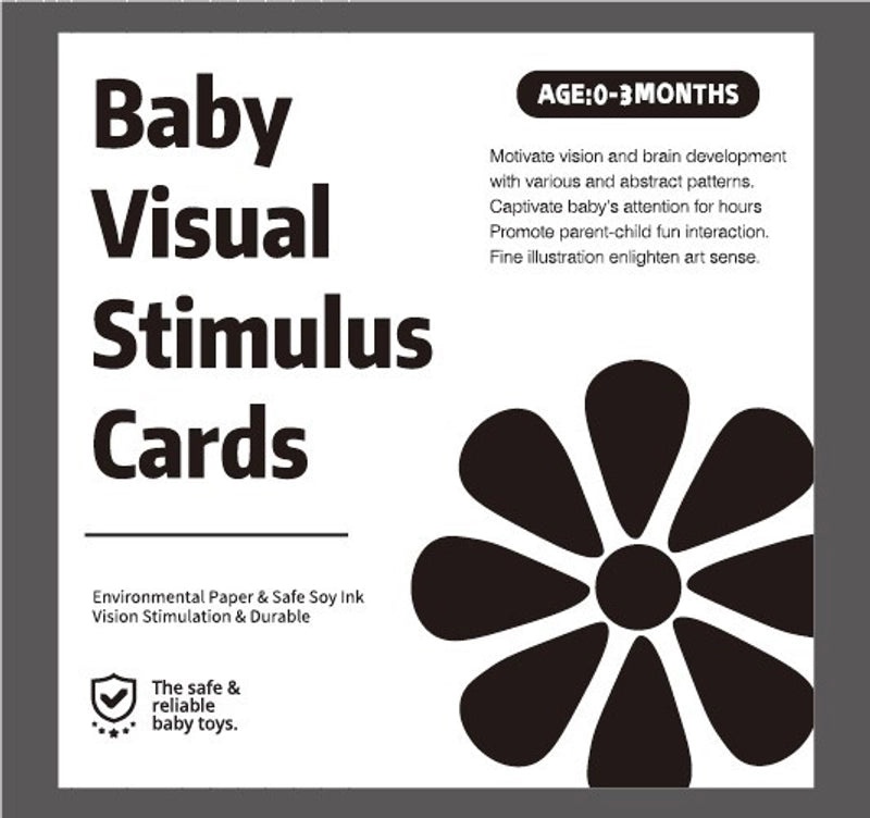 Black and White Baby Visual Stimulation Cards for Early Learning | Early Education Toys