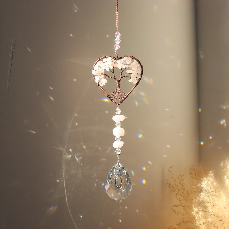 Romantic Heart-Shaped Crystal Pendant Charming Artificial Decoration for Home|Home Decor & Accessories