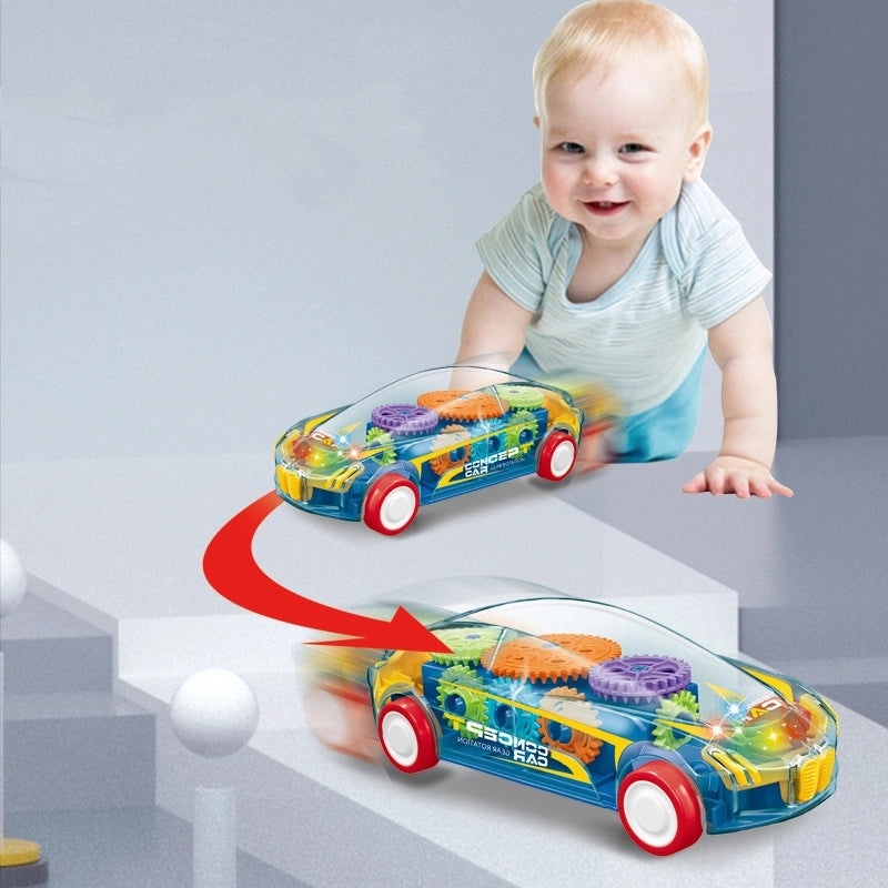 Transparent Plastic Kids Inertia Gear Car Toy | Toys & Games