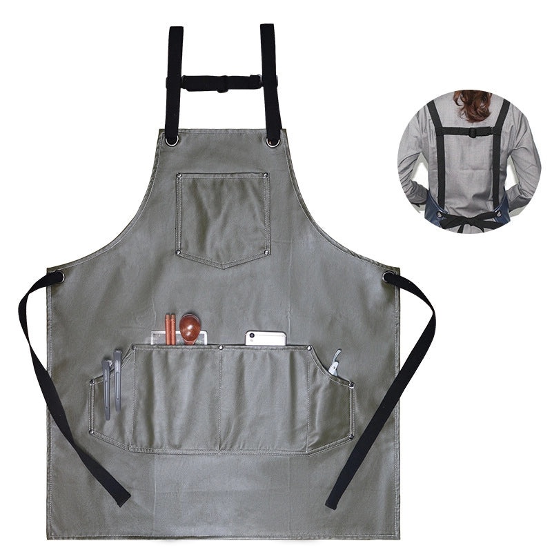 Waterproof PU Leather Apron Soft Oil-Resistant Hair Dyeing Cooking Workwear Household Use|Kitchen & Work Aprons