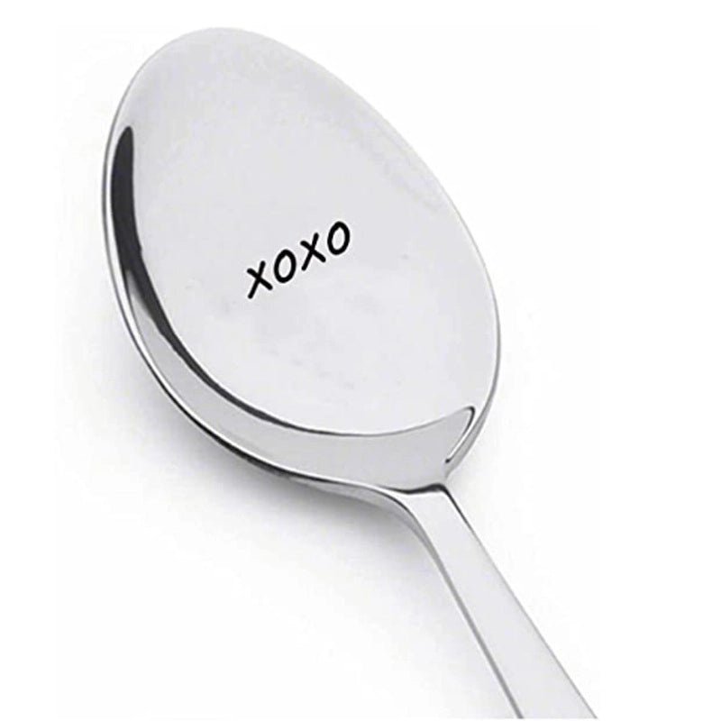 Valentine's Day Gift Stainless Steel Long Handle Spoon with Lettering | Kitchen & Dining
