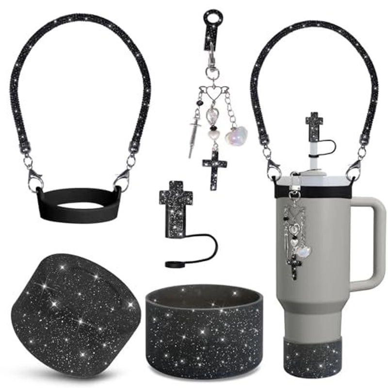 Red Heart Star Silicone Cup Sleeve Set for Casual Use|Drinkware Accessories