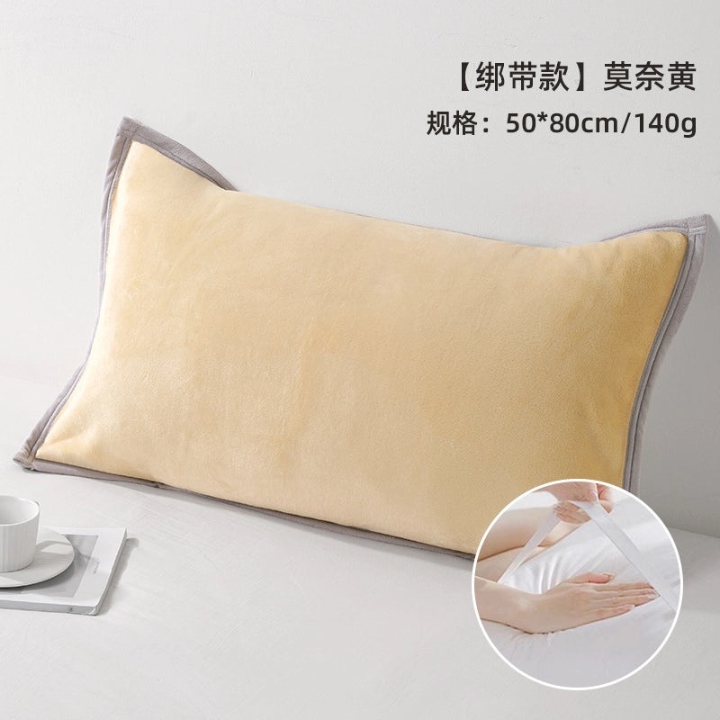 Mao Mao Rain Thickened Flannel Pillow Towel Soft Skin-friendly Dormitory Home Essential|Home Textiles & Bedding