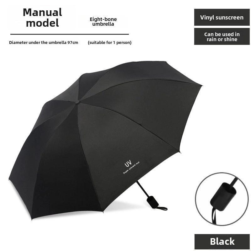 50% UV Protection Foldable Umbrella Compact Pocket Size Eight and Six Bone Options | Sun & Rain Umbrellas