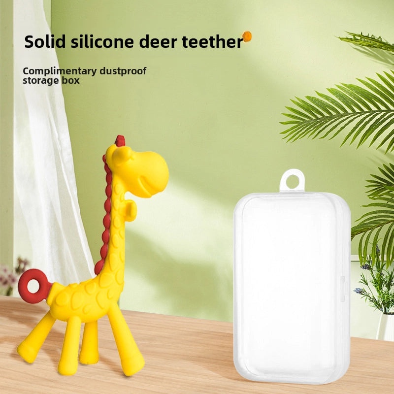 All England Baby Children's Teething Stick Fruit Gum Soothing Bite Toy Fawn Handheld Mushroom Head Ball | Baby Teething Toys & Accessories