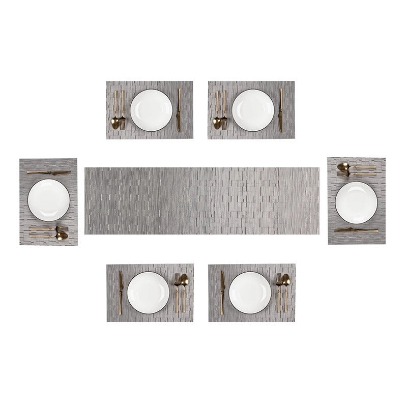 PVC Placemat and Table Runner Set, Washable Insulated Mats for Home and Hotel Use|Home & Kitchen Table Linens