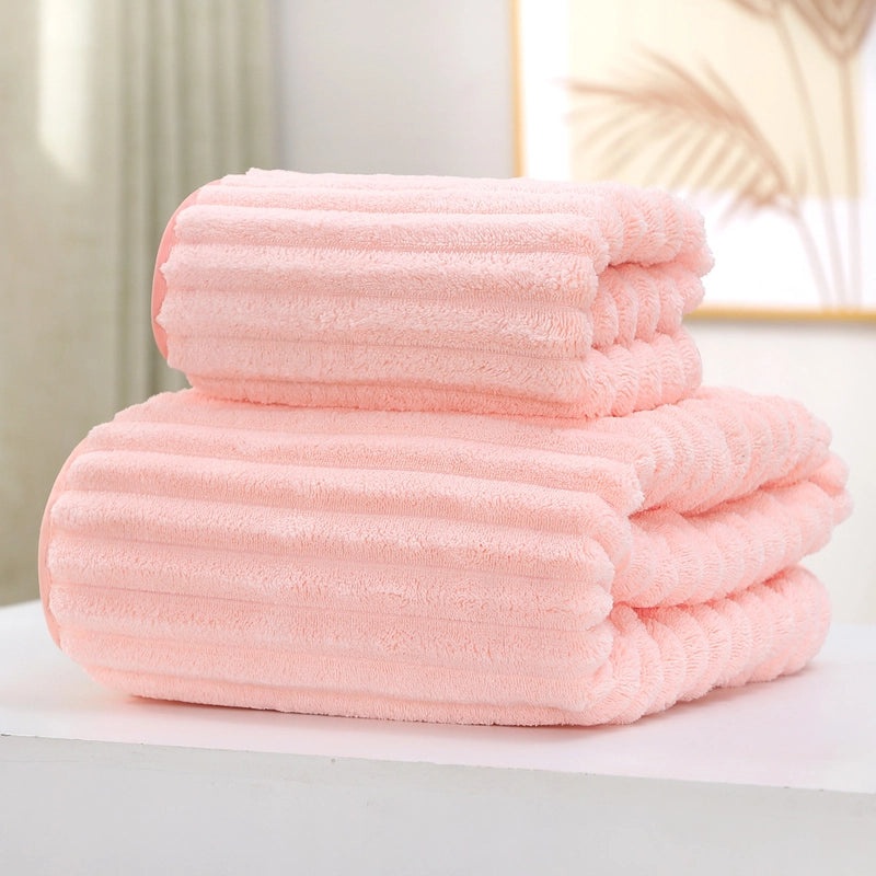Casual Color Block Daisy Coral Fleece Bath Towels Soft Absorbent Bathroom Towels|Home & Kitchen > Bath > Towels