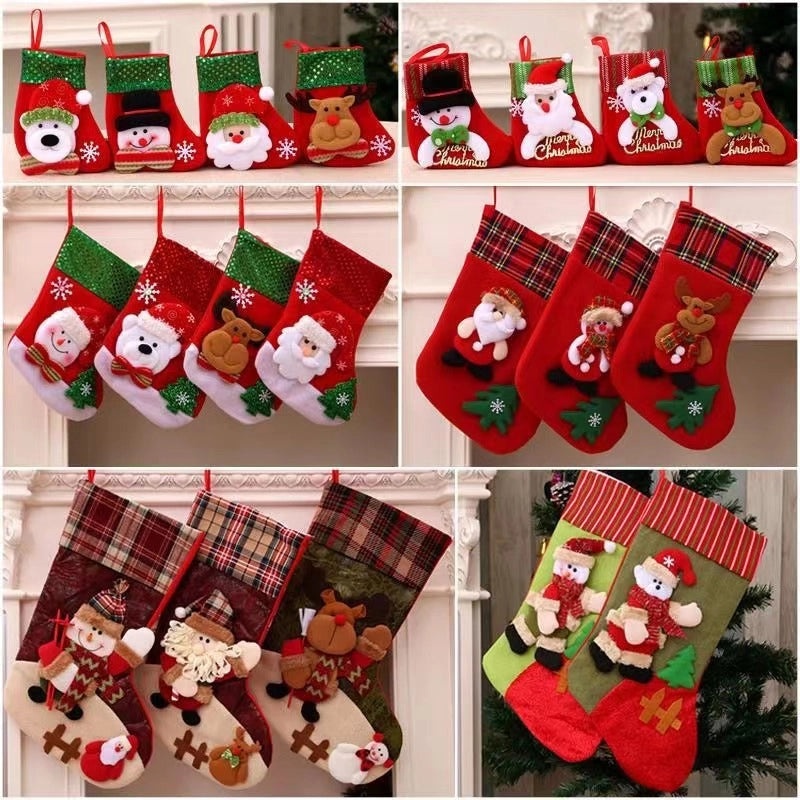 Christmas Gift Bag for Jewelry Candy Socks | Holiday Packaging & Decoration Accessories
