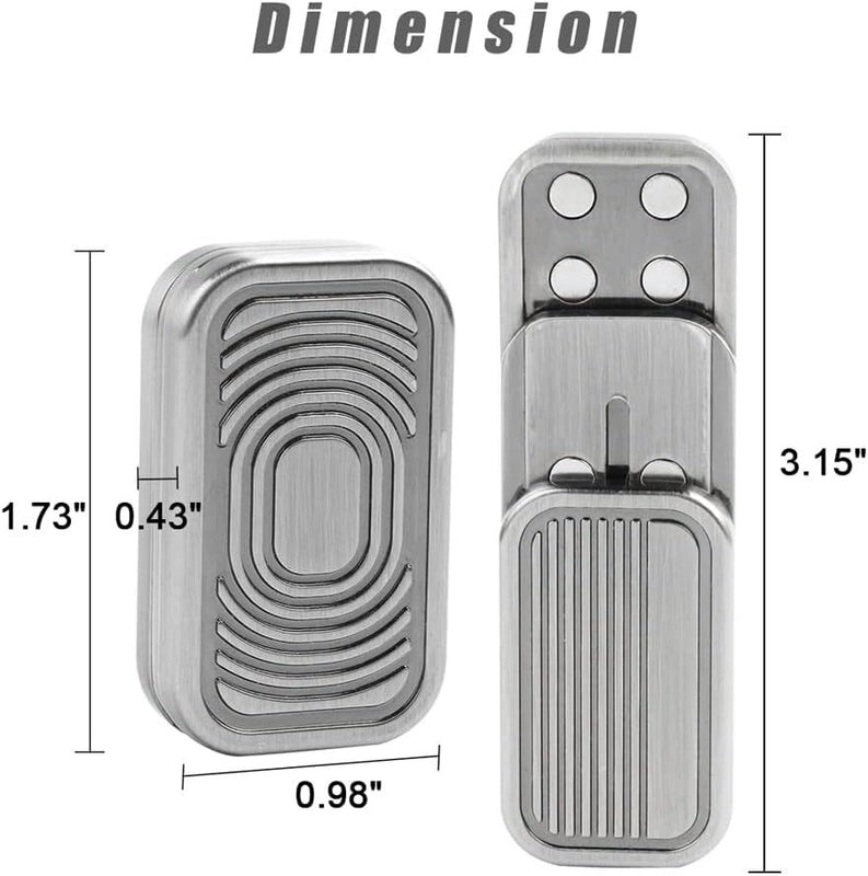 Magnetic Metal Fingertip Gyro Decompression Toy EDC Push Card Three-layer Sound Wave Pop Coin|EDC Toys & Gadgets