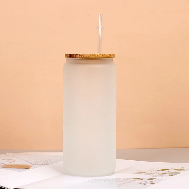 Mason Cup with Bamboo Lid and Straw|Outdoor Drinkware