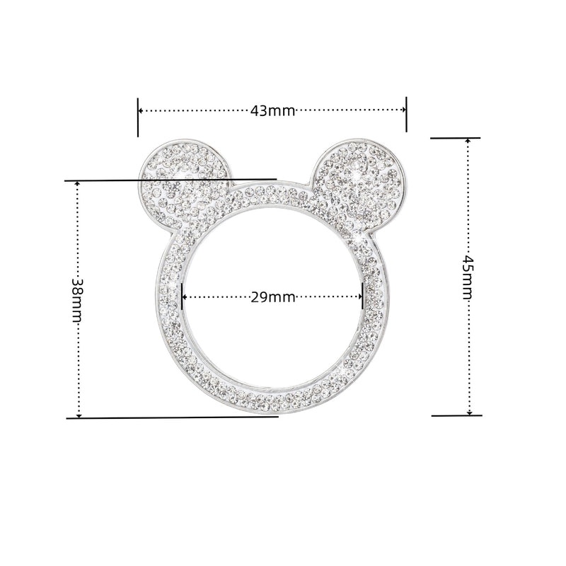 Diamond Bear Car Ignition Button Cover One-Click Start Ring Sticker Cute Mouse Universal Decorative | Car Accessories