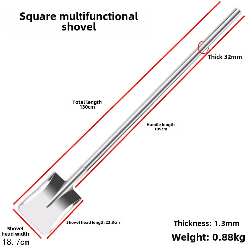 Stainless Steel Long Handle Spatula Chef Cooking Spoon Large Commercial Serving Porridge Spoon|Kitchen Utensils