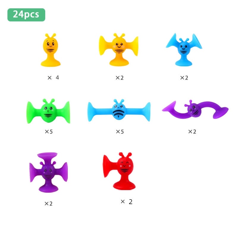 Creative Bee Sucker Soft Building Blocks with Music Suction Educational Kids Toy|Educational Toys