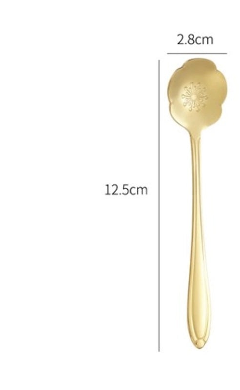 Elegant Floral Stainless Steel Spoon | Kitchen Utensils