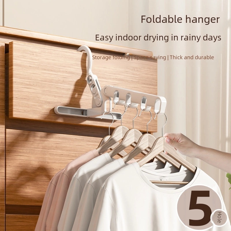 Multi-functional Five-Hole Folding Clothes Hanger for Travel and Home | Home & Living