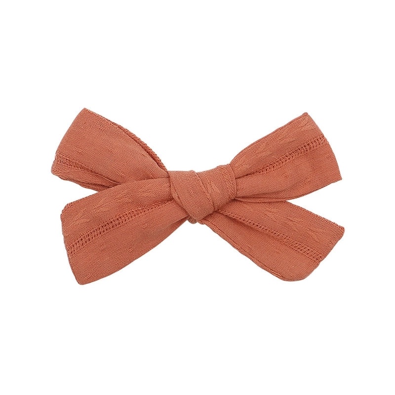 Chambray Bow Hair Barrettes for Girls and Babies | Hair Accessories