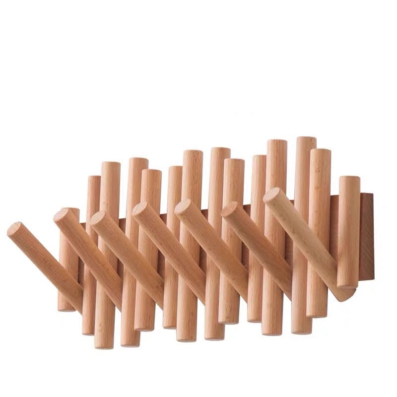 Nordic Style Adhesive Wall-Mounted Coat Rack Foldable Clothes Hook for Entryway Storage|Home Storage & Organization