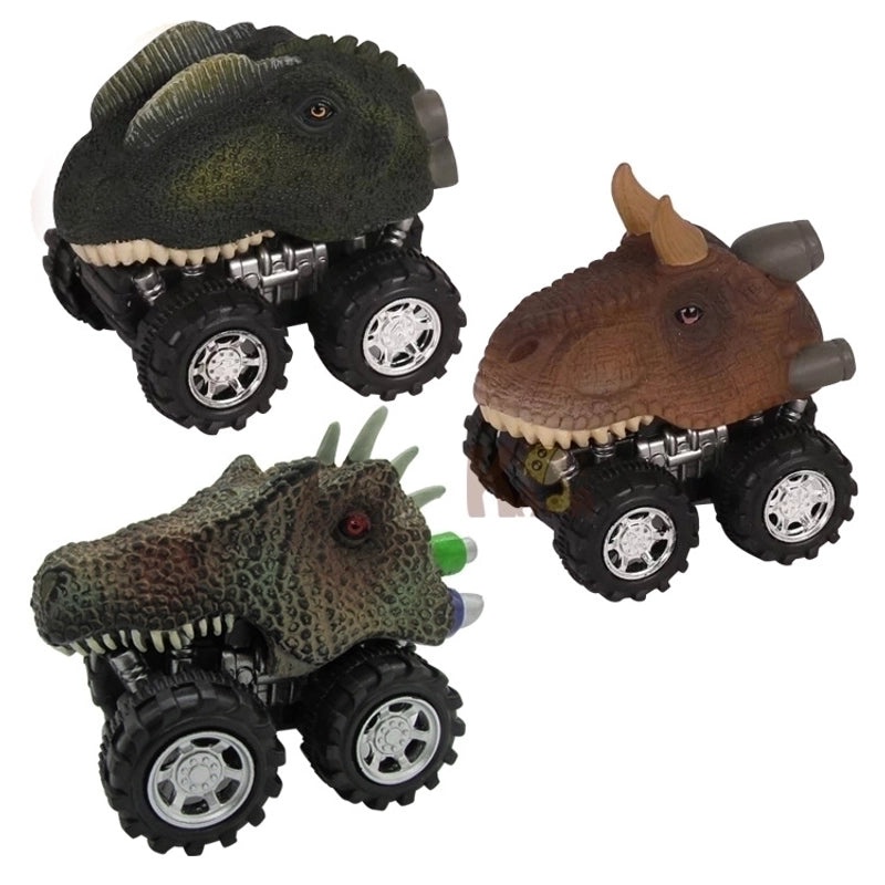 6 Pieces Mini Dinosaur Warrior Toy Cars for Kids Creative Plastic Model Set|Toys & Games