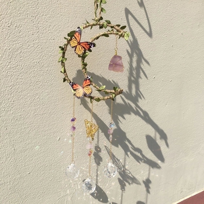 Moonlit Pastoral Crystal Wind Chime | Outdoor Decor