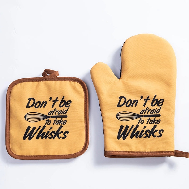 Color Block Heat Resistant Canvas Gloves for Cooking and BBQ | Kitchen & Dining Accessories