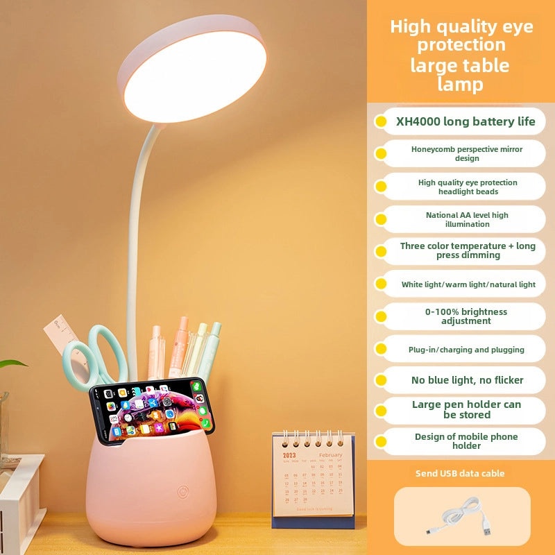 LED Rechargeable Desk Lamp Eye Protection Study Light for Kids Reading College Dorm Dormitory|Lighting & Lamps
