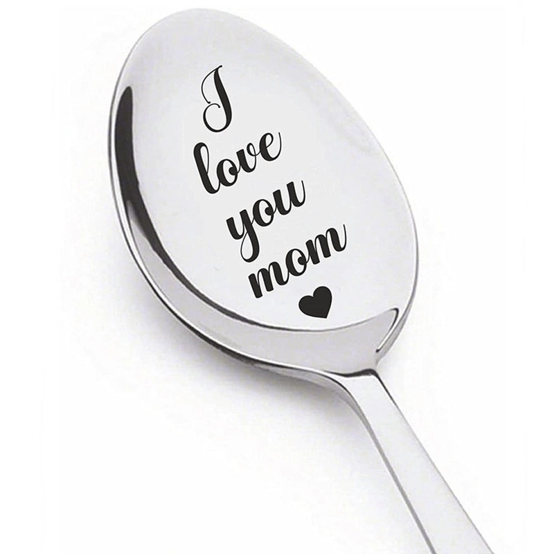 Trendy Engraved Stainless Steel Spoon|Kitchen Utensils & Dining Accessories