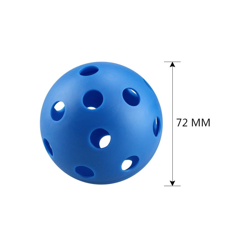 Multicolor 26-Hole Durable 72mm Plastic Floorball Ball for Bat Practice | Sports Equipment