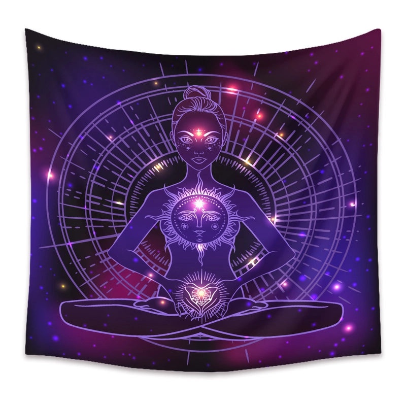 India Buddha Yoga Wall Hanging Tapestry | Home Decor