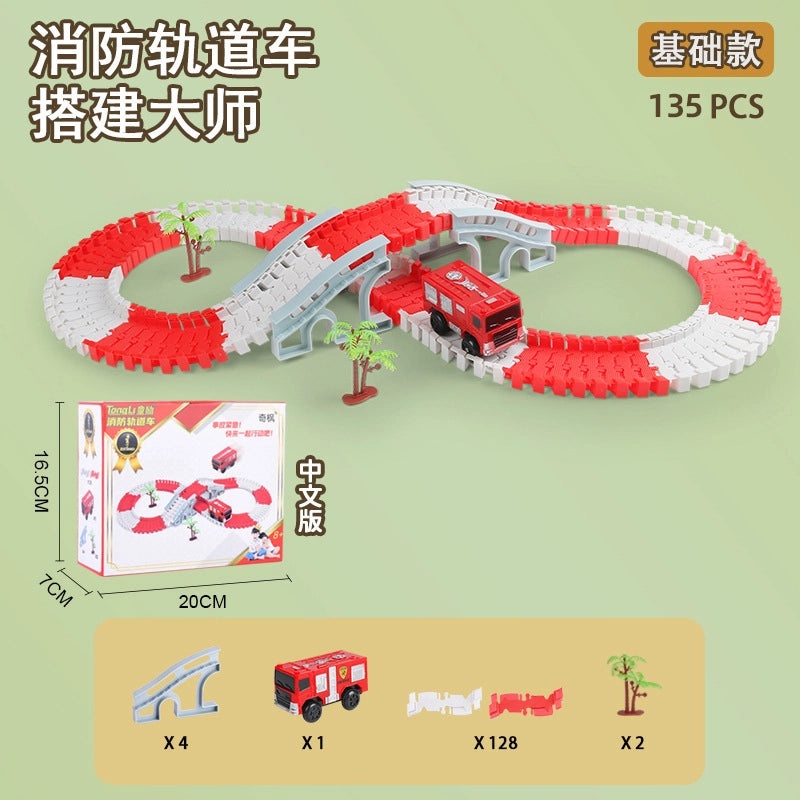 Handmade DIY Electric Fire Rail Car Educational Toys for Children Popular Student Gifts|Educational Toys