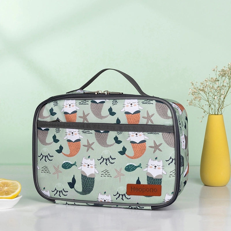 Leopard Print Insulated Lunch Bag Portable Cooler Bag for Students|Lunch Bags