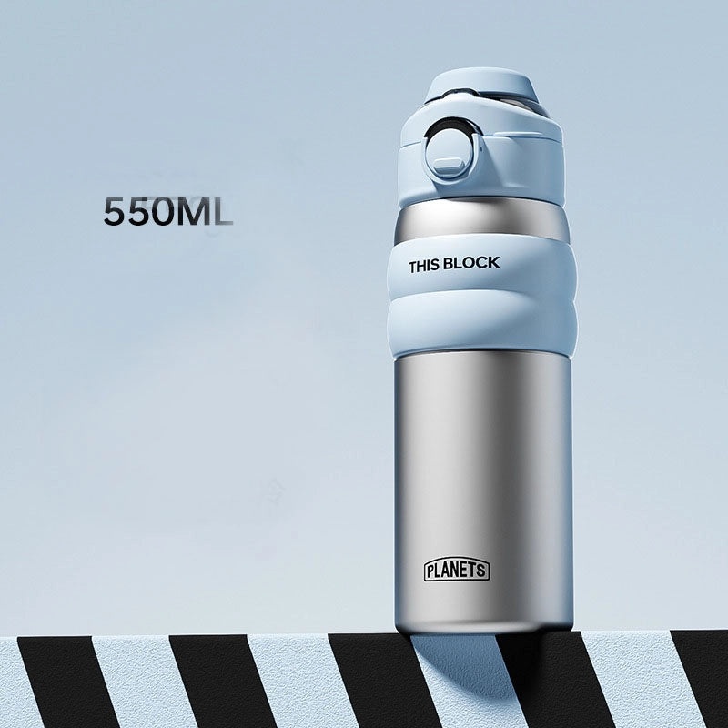 Stylish Casual Letter Engraved 304 & 316 Stainless Steel Thermos Cup, Durable PP Material | Drinkware & Accessories