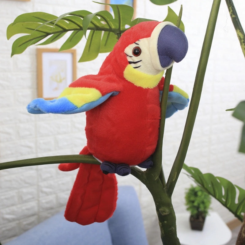 Interactive Electric Plush Parrot Toy with Recording and Talking Function | Toys & Games