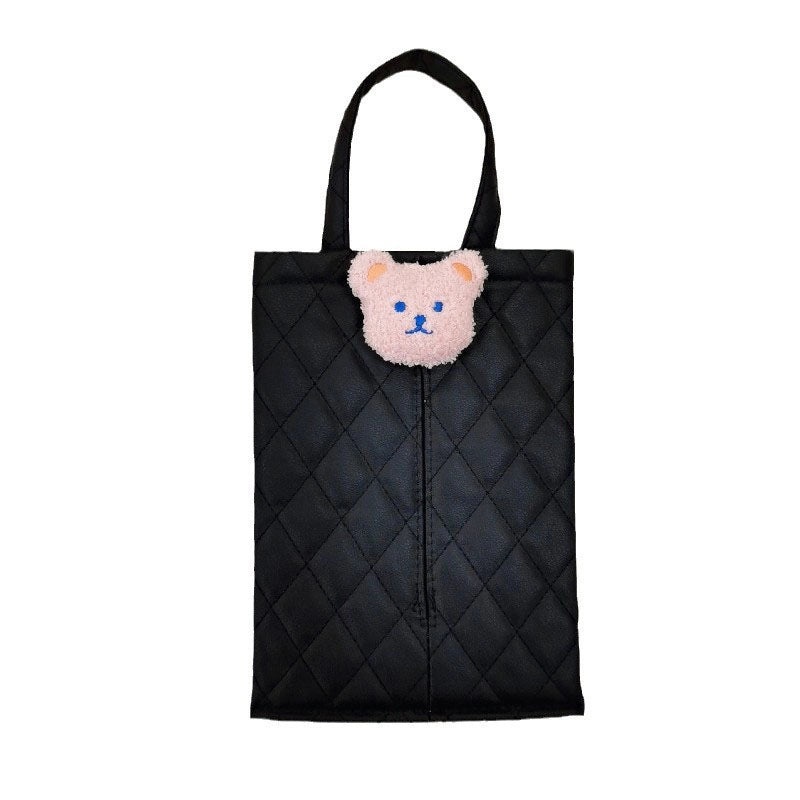 Cute Bear PU Leather Tissue Holder for Travel & Home Use|Home & Living Accessories
