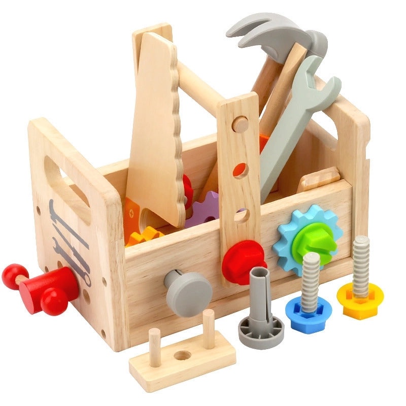 Wooden Pretend Play Tool Set Wrench & Screwdriver for Kids|Educational Toys & Pretend Play