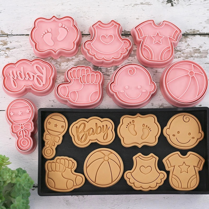Baby Footprint Biscuit Mold Cartoon Baking Cookie Cutter Tool for Baby Shower Decor|Baking Supplies