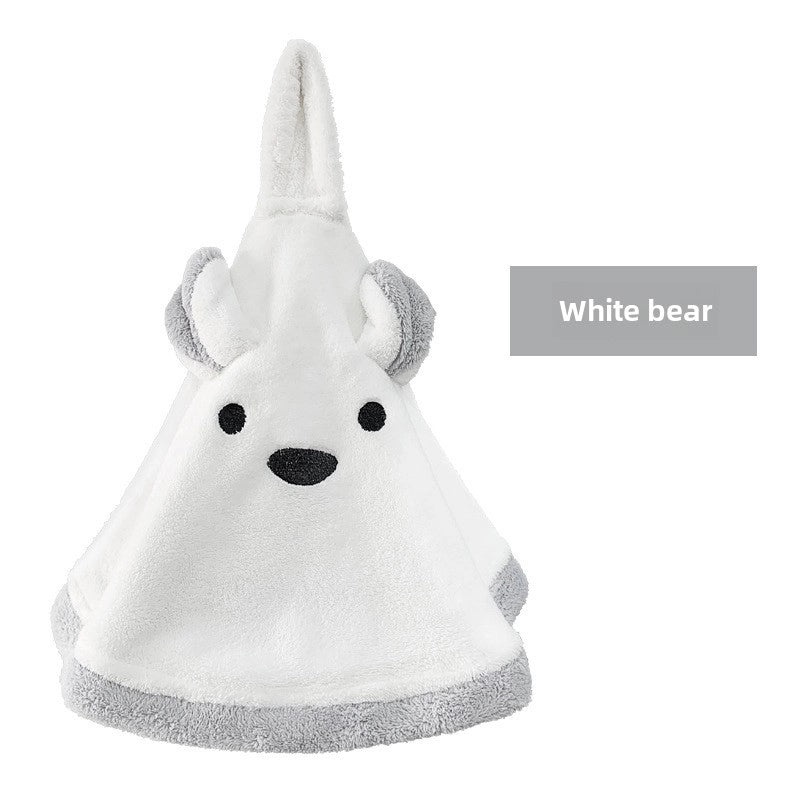 Soft Coral Fleece Hand Towel Thick Absorbent Cute Skirt Design with Hanger | Home & Living Towels