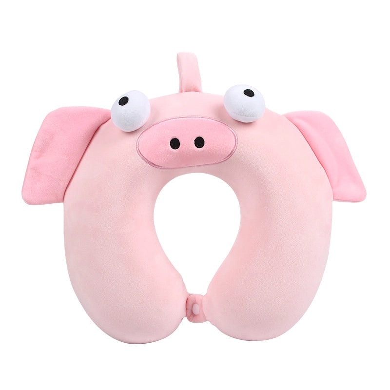 Cartoon Animal Memory Foam U-Shaped Neck Pillow for Travel and Nap | Travel Accessories